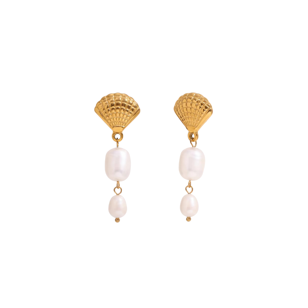 Shell & Pearls Earrings