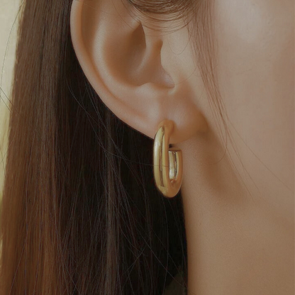 Chunky U Hoops Earrings