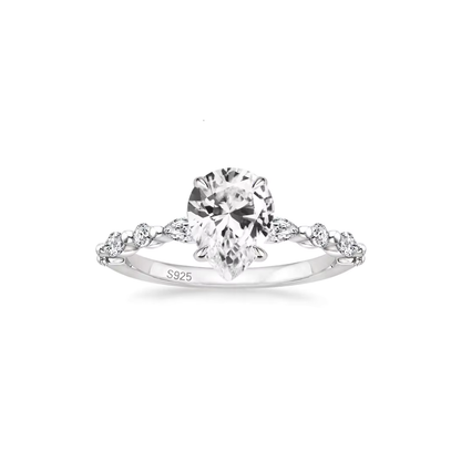 Eternity Sparkle Pear Ring