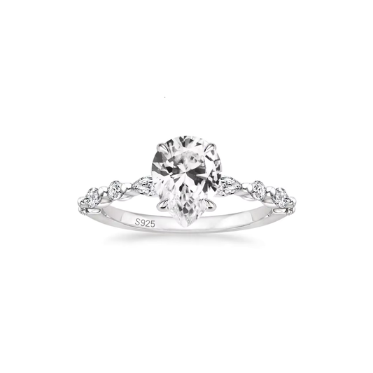 Eternity Sparkle Pear Ring