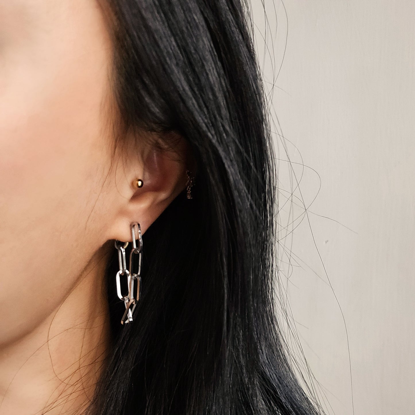 Paperclip Chain Earrings