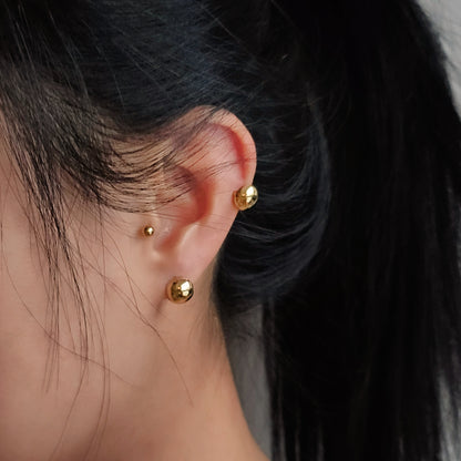 Golden Sphere Earrings