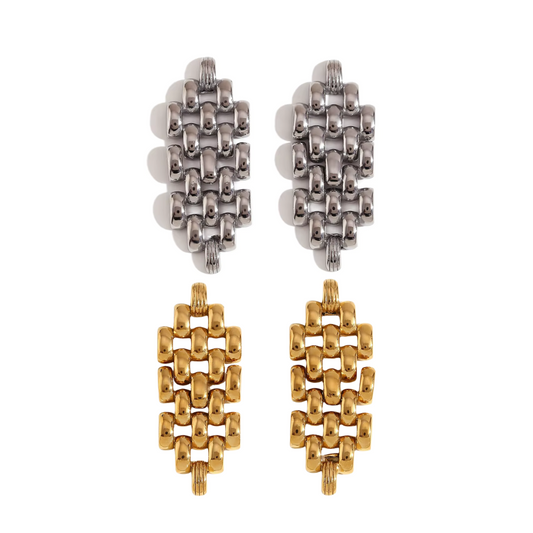 Watchband Drop Earrings