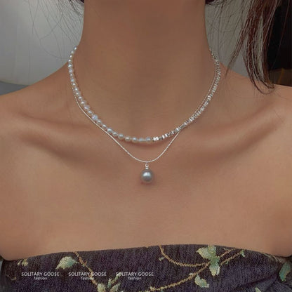 Margaux's Silver & Pearl Choker