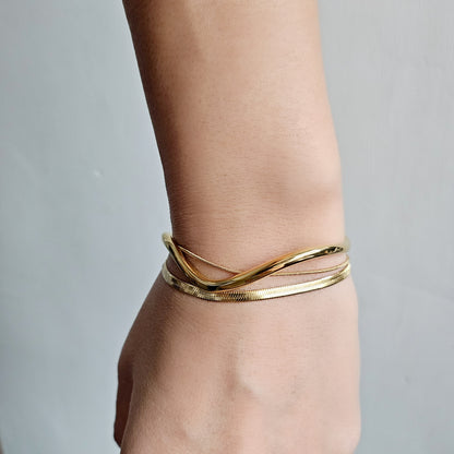 Serpentine Double-layered Bracelet